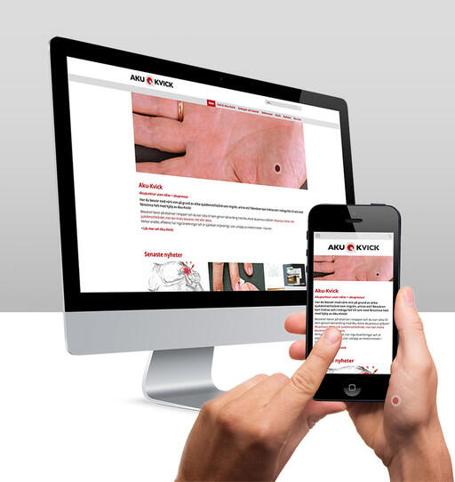 Ny hemsida skapad åt Aku-Kvick i publiceringserktyget Yodo CMS av webbyrån Precis Reklam.