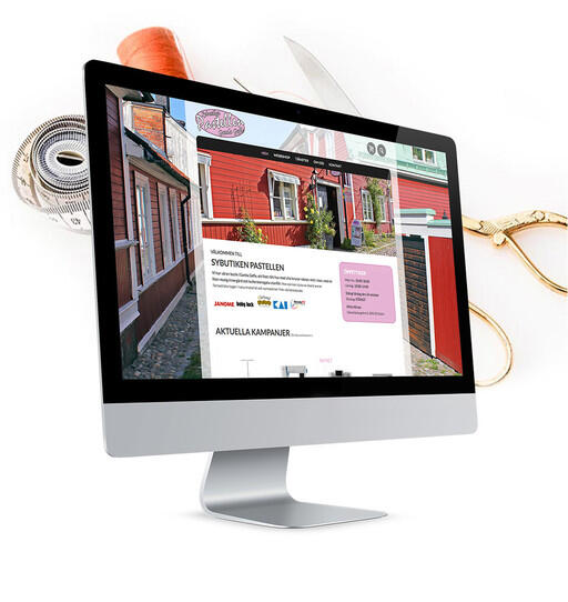 Sybutiken Pastellens nya hemsida är skapad i Yodo CMS av webbyrån Precis Reklam i Gävle.