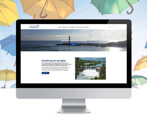 Ny hemsida till Försäkringsmäklarna Skeppsbron skapad av webbyrån Precis Reklam i Gävle.