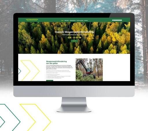 Svensk Skogsmaskinförsäkring skapad av webbyrån Precis Reklam i Yodo CMS.