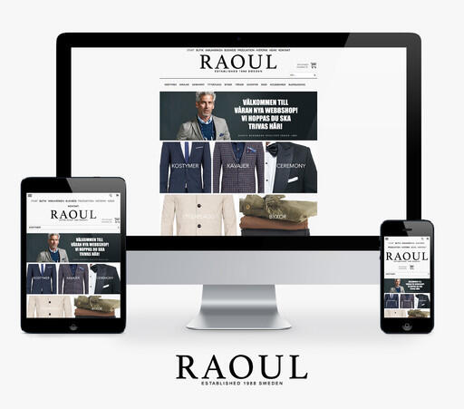RAOUL Herrmode - Ny hemsida med webbshop