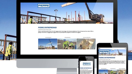 Ny hemsida till Pierre Entreprenad