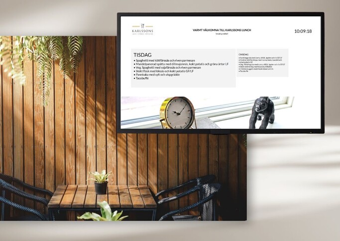 Digital signage - storbildsskärm.