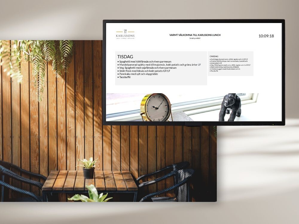 Digital signage - storbildsskärm.